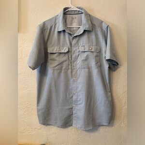 MOUNTAIN HARDWEAR SHIRT SZ L PERFORMANCE TECH BUTTON QUICK DRY HIKING CAMPING